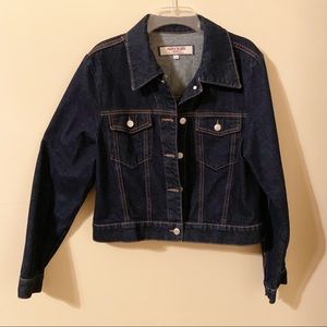Paris Blues dark wash jean jacket L